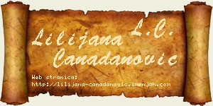 Lilijana Čanadanović vizit kartica